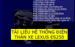 Tài liệu đào tạo Lexus ES250 tiếng việt - Trường Dạy Nghề EAC