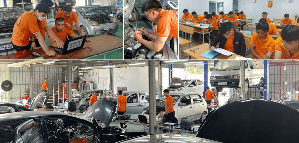 Gara thực hành nghề sửa chữa ô tô tại EAC